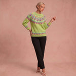 Karin - Lässiger und Bequemer Pullover – Hellgrün – 1
