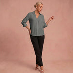 Lina | Leichte und bequeme Bluse – Grau – 1