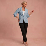 Moderner Linien Blazer – Blau – 1