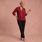 Lina | Leichte und bequeme Bluse – Rot – 1