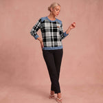 Annika | Pullover mit Denim-Details – Schwarz – 1