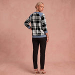 Annika | Pullover mit Denim-Details – Schwarz – 2