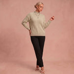 Christa – Gemütlicher Strickpullover – Beige – 1