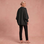 Essenz | Raffinierter Wollmischpullover – Schwarz – 3