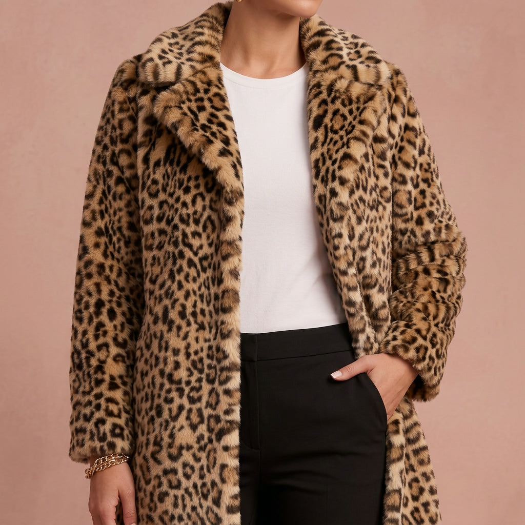 Marie-Luise - Langer Leopardenmantel – 4