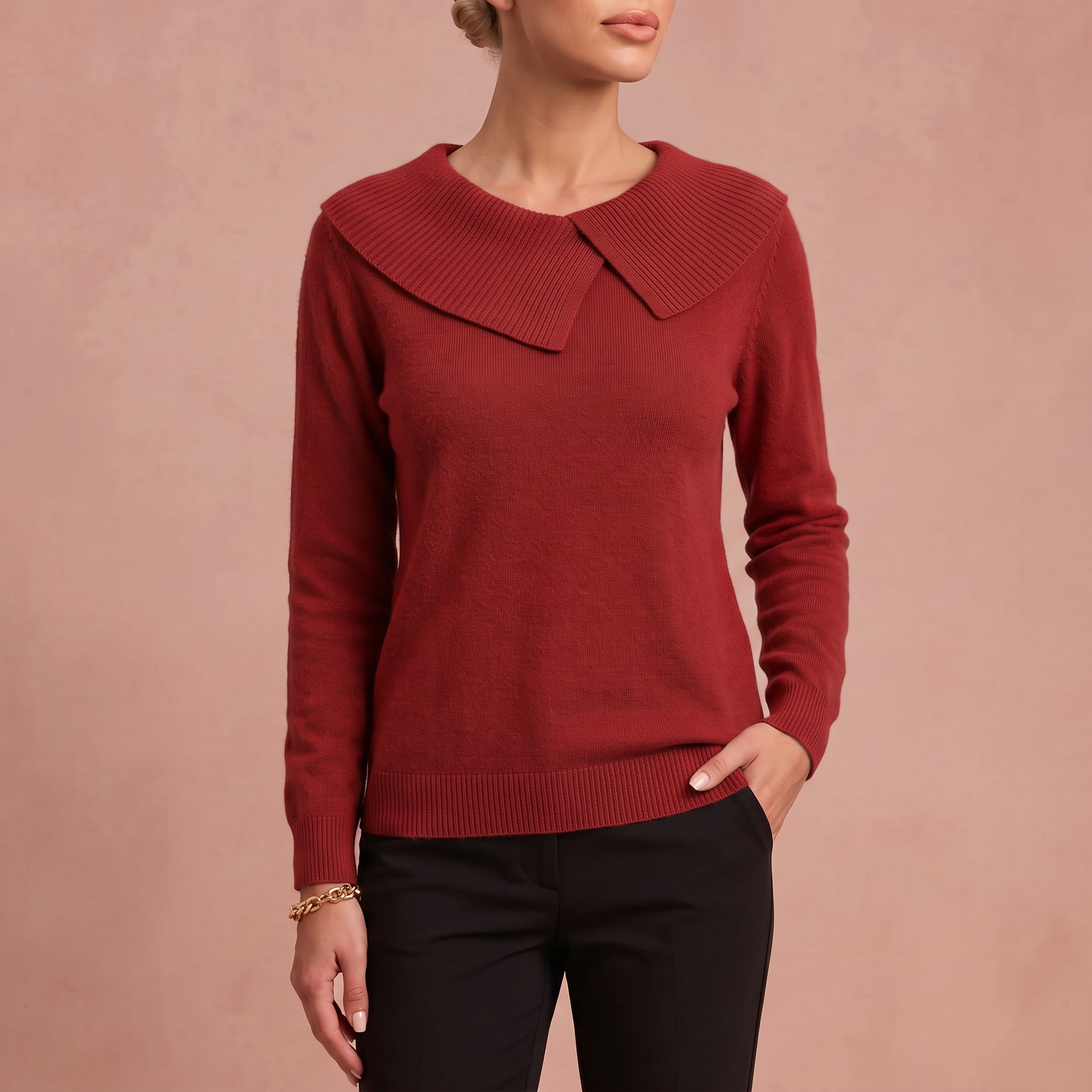 Winter Komfort Pullover – Rot – 4