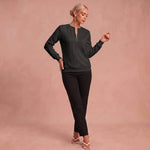 Marie-Luise - Vielseitiger Herbstpullover – Schwarz – 1