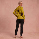 Antonia - Damen Chic Pullover – Gelb – 2