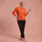 Senta | Gestrickte Strickjacke – Orange – 1