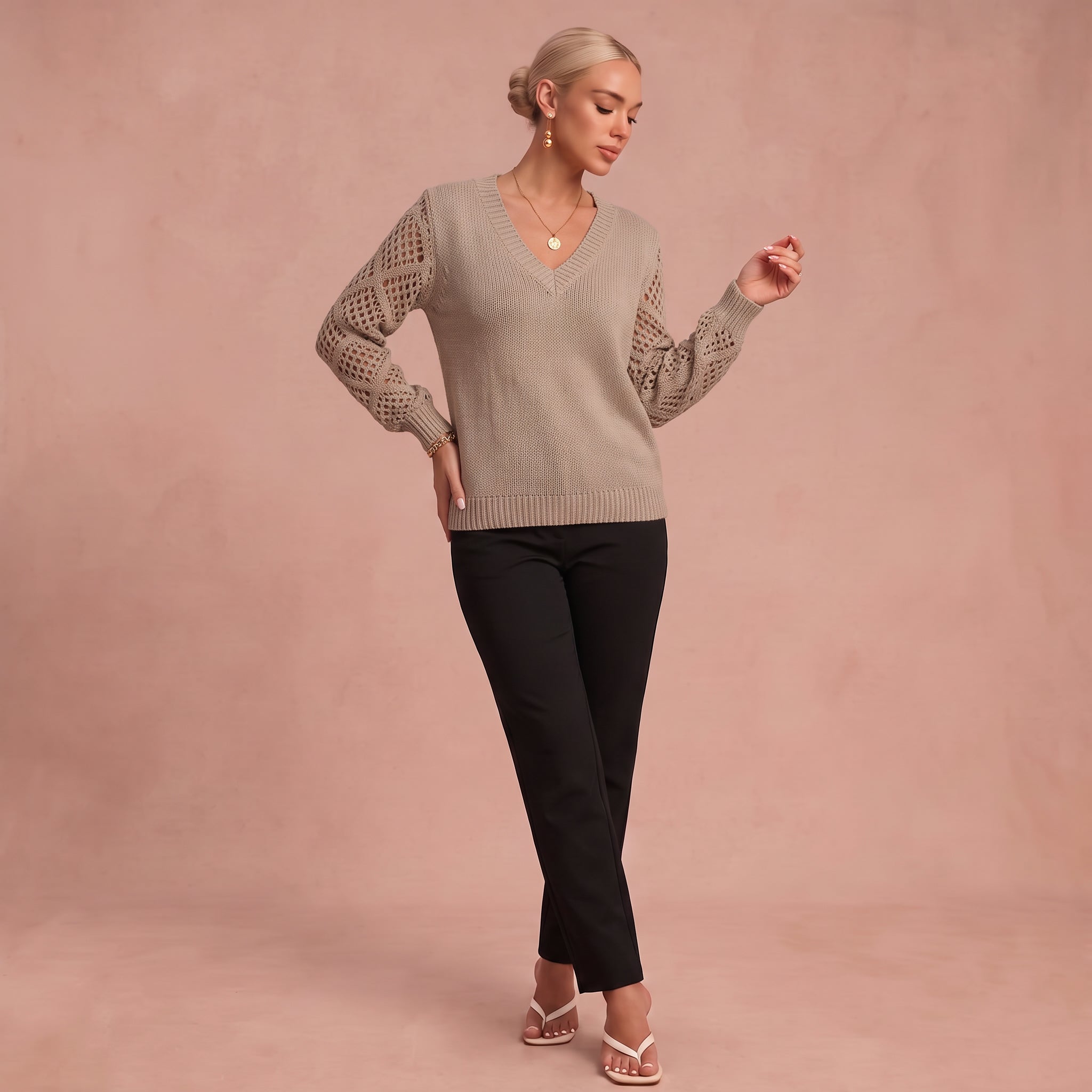 Martha - V-Ausschnitt Pullover Couture – 1