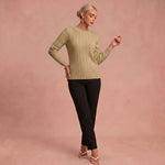 Bernila – Kabelstrickpullover – Khaki – 1