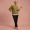Irene - Weicher Kaschmirpullover – Khaki – 1