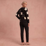 Antonia - Damen Chic Pullover – Schwarz – 3