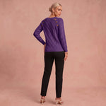 Lotta - Klassischer und Bequemer Pullover – Lila – 2