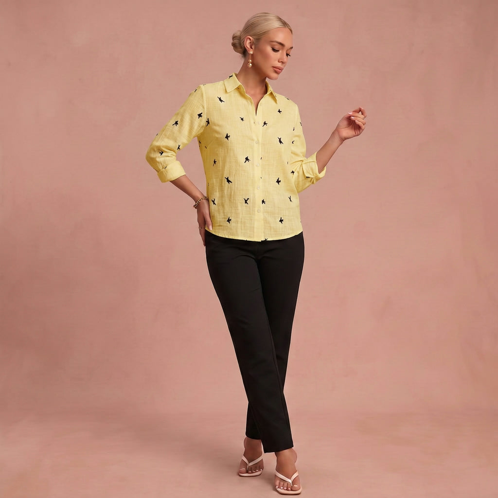 Lotte | Schicke Bluse für Frauen – Gelb – 1