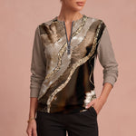 Gabriele | Zip-Up Pullover mit Print – 4