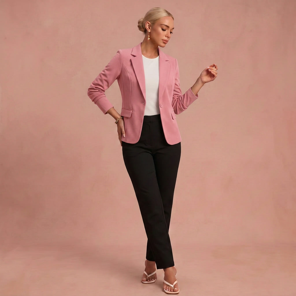Ideal Fitted Blazer – Rosa – 1