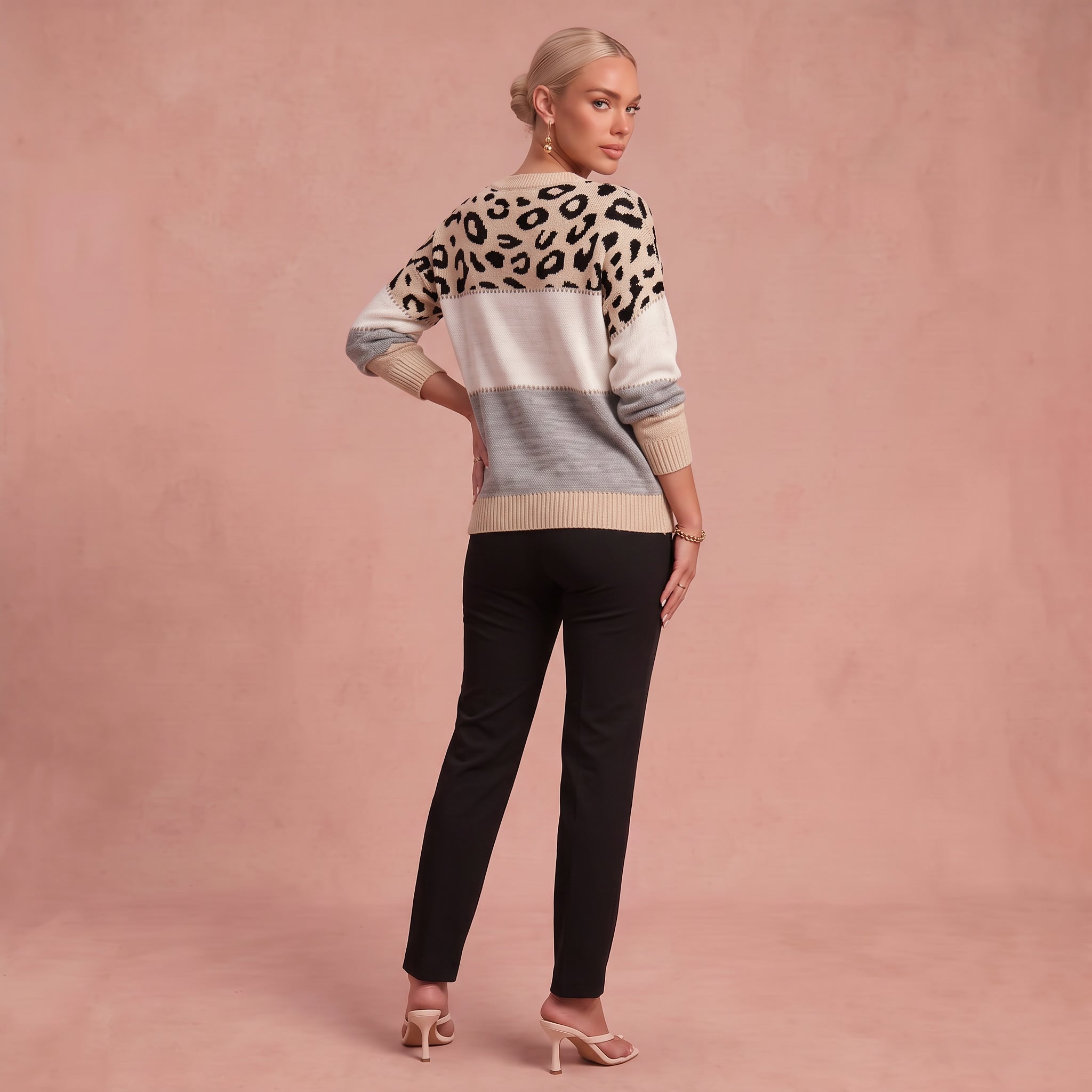 Emma - Casual Leopardenpullover – 2