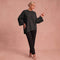 Essenz | Raffinierter Wollmischpullover – Schwarz – 1