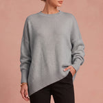 Essenz | Raffinierter Wollmischpullover – Grau – 4