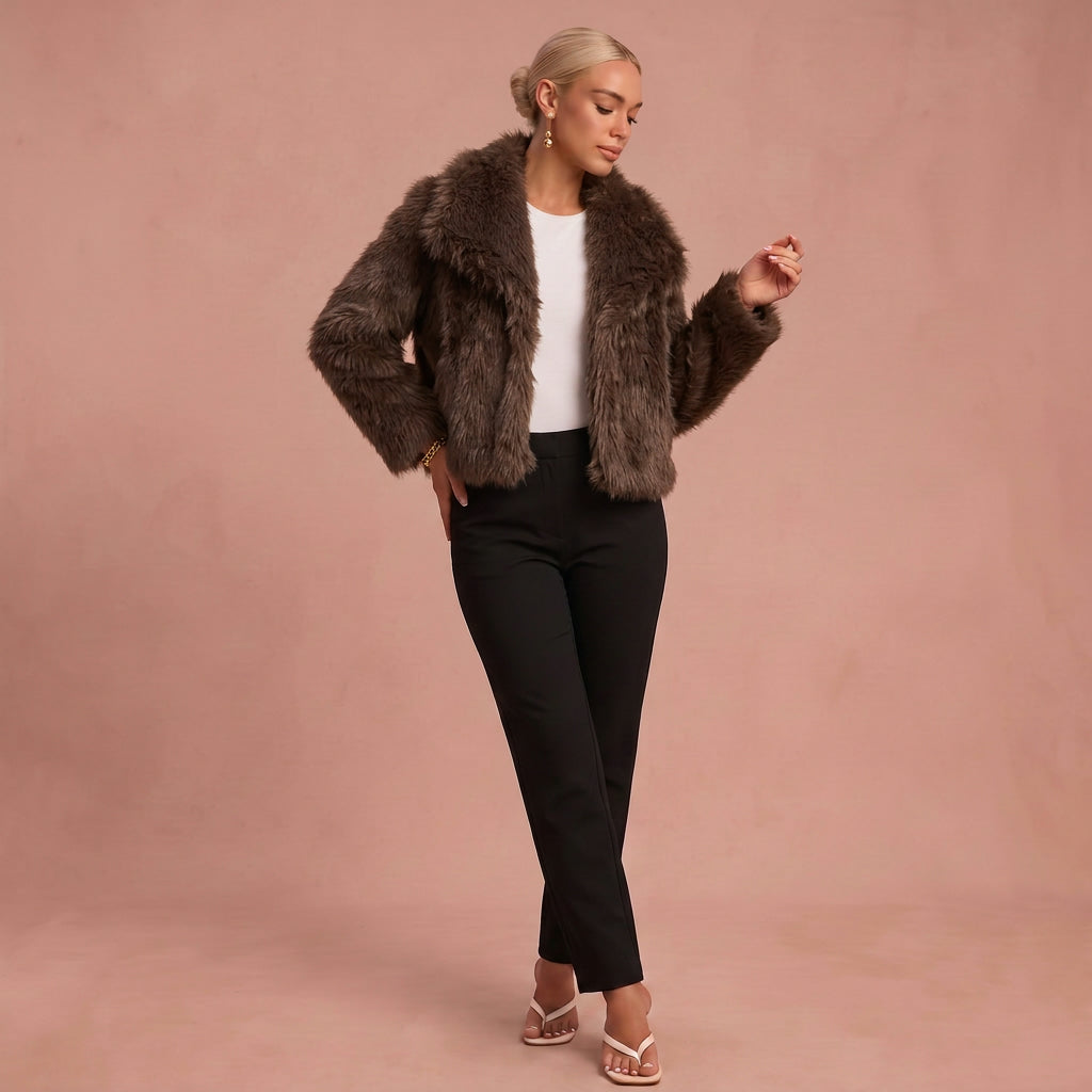 Elisabeth - Pelzjacke – Braun – 1