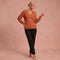 Martha - V-Ausschnitt Pullover Couture – Orange/Rot – 1