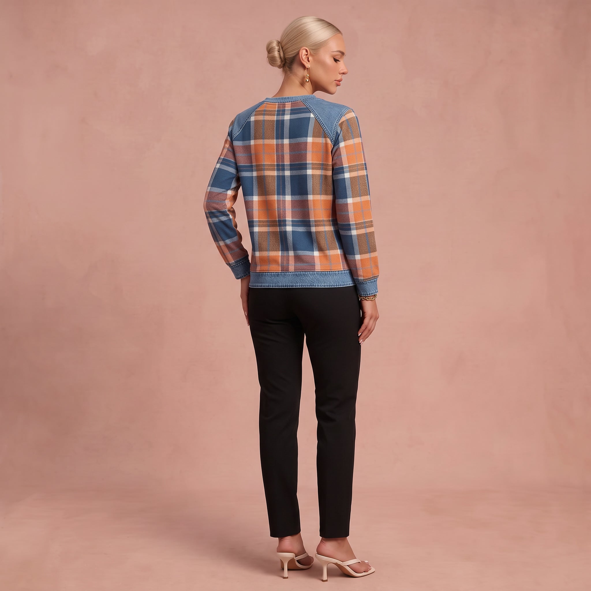 Annika | Pullover mit Denim-Details – 3