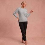 Bernila – Kabelstrickpullover – Grau – 1