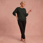 Annemarie | Waffelstrickpullover – Schwarz – 1