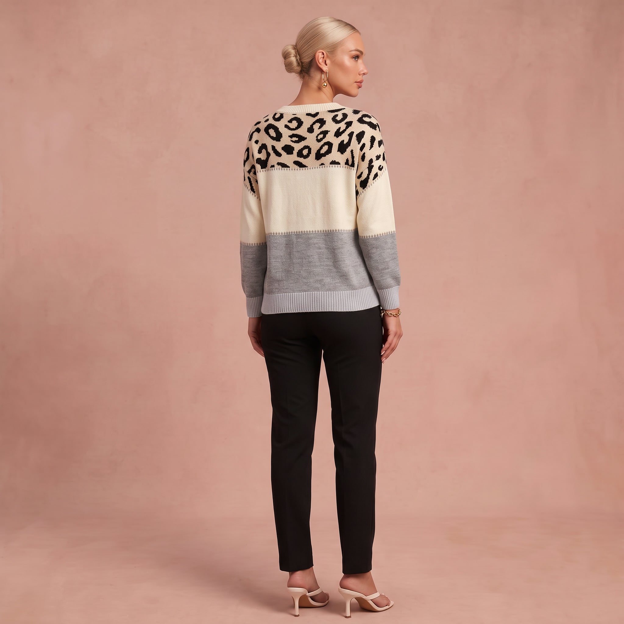 Emma - Casual Leopardenpullover – 3