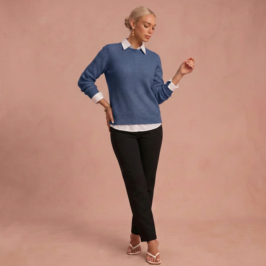 Josefine - Kaschmirpullover – Blau – 1