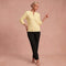 Kerstin - Damen Zip-Pullover mit Zopfmuster – Hellgelb – 1