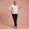 Kerstin - Damen Zip-Pullover mit Zopfmuster – Weiß – 1