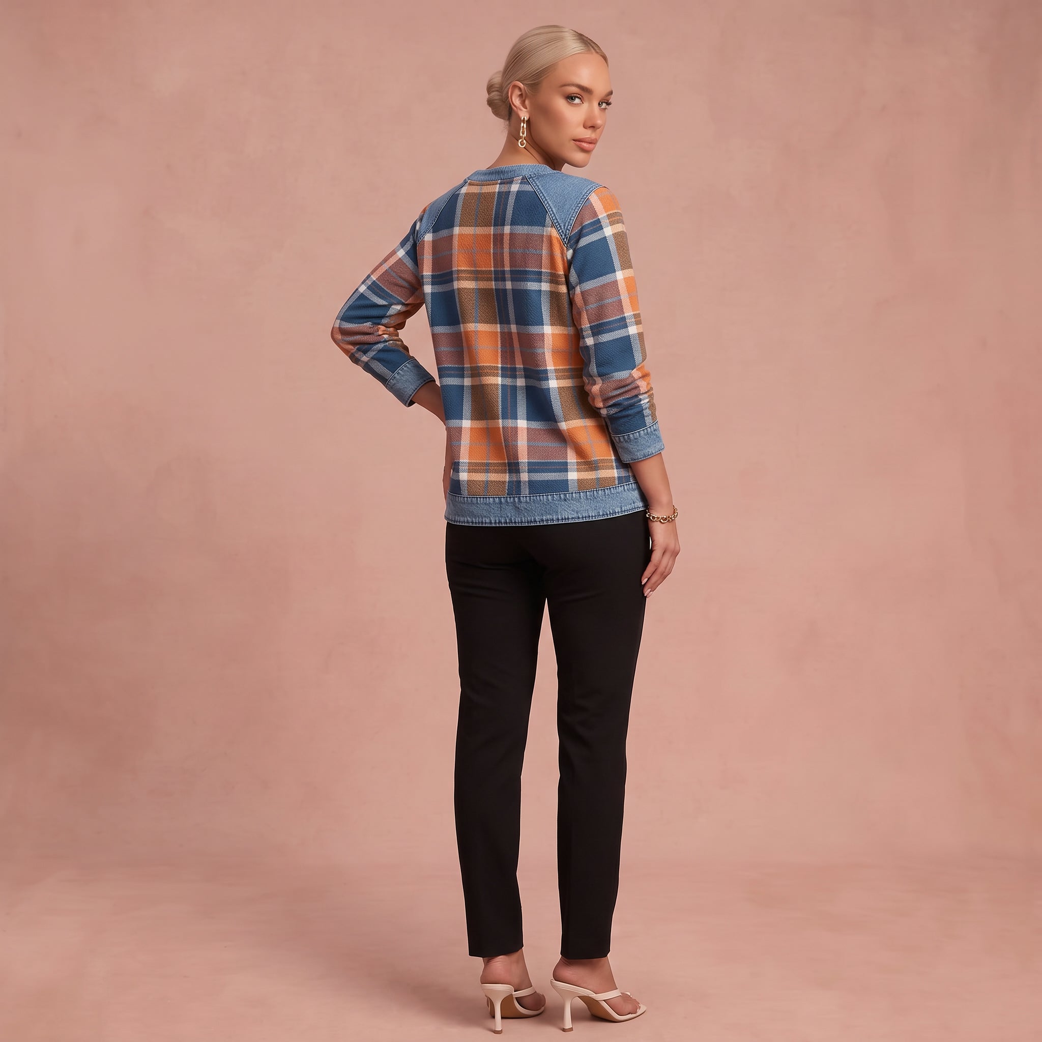 Annika | Pullover mit Denim-Details – 2