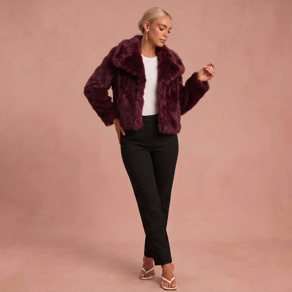 Elisabeth - Pelzjacke – Bordeaux – 1