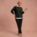 Irene - Weicher Kaschmirpullover – Schwarz – 1