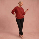 Annemarie | Waffelstrickpullover – Rot – 1