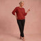 Annemarie | Waffelstrickpullover – Rot – 1