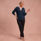 Erika V-Ausschnitt Pullover mit Spitzenbesatz – 1