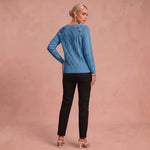 Lotta - Klassischer und Bequemer Pullover – Blau – 2