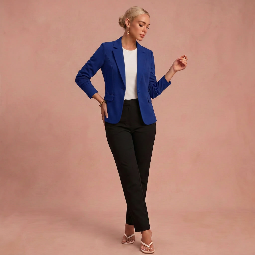 Ideal Fitted Blazer – Blau – 1