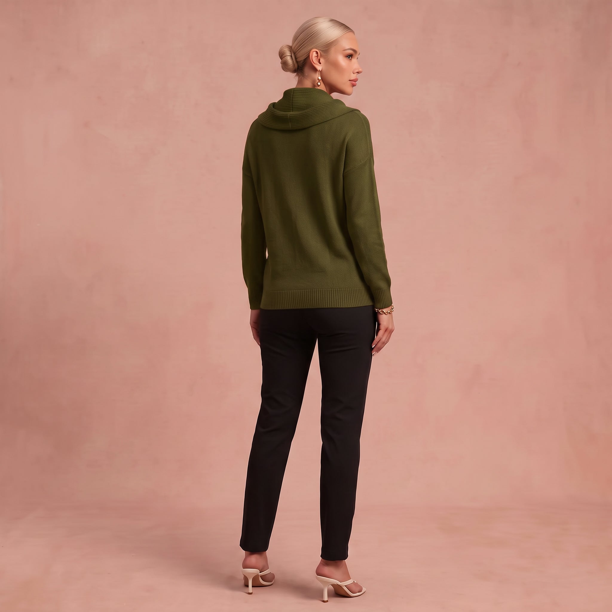 Marie-Luise | Pullover mit Kragen – Grün – 3