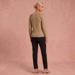 Lotta - Klassischer und Bequemer Pullover – Khaki – 3