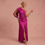 Senta | Maxi-Kleid Drapiert – Rosa – 1