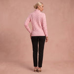 Lisa – Eleganter Hochkragen Strickpullover – 3