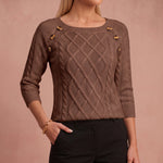 Lotta - Klassischer und Bequemer Pullover – Braun – 4