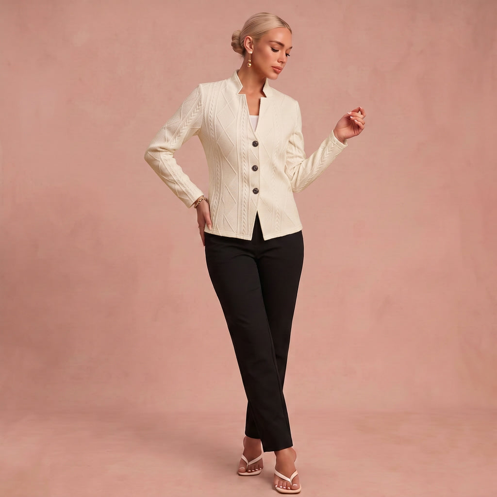 Cornelia - Zeitlose Linie Blazer – Khaki – 1