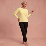 Bernila – Kabelstrickpullover – Gelb – 1