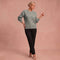 Astrid – Lässiger Strickpullover mit langen Ärmeln und Polka-Dot-Muster – Grau – 1