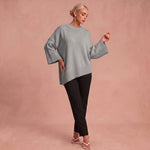Essenz | Raffinierter Wollmischpullover – Grau – 1